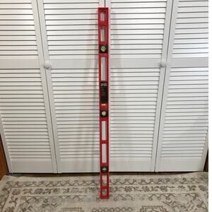 NWT Vintage Task Force 48” Poly Frame Spirit Level 3-Vial 226223